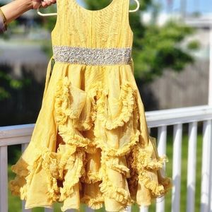 Girls Flower Lace Princess Communion Tulle Dress